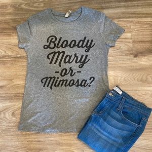 Bloody Mary or Mimosas Graphic T-Shirt size Large